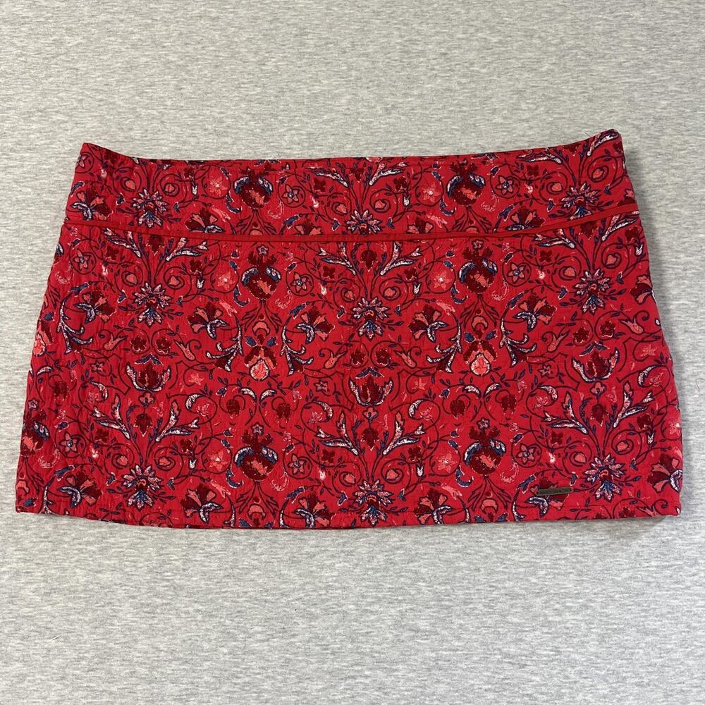 Abercrombie &‎ Fitch Micro Mini Skirt Womens 8 W29 Red Quilted Boho Retro 2010s